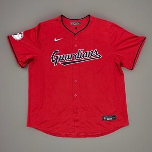 NEW $135 Cleveland Guardians Nike Baseball Limited Jersey Alternate Red Medium